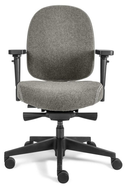 Deskin Bürodrehstuhl SenseFIT mit Armlehnen, Hellgrau, 680 x 650 x 1100 mm, 289365