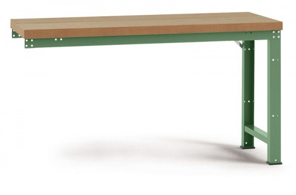 Manuflex Anbauwerkbank PROFI Standard mit Multiplexplatte, BxTxH = 1500 x 700 x 840 mm, Resedagrün, WP4014.6011