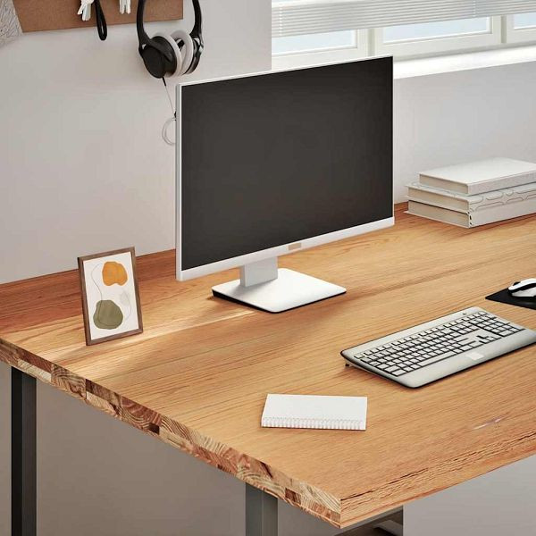 vidaXL Schreibtischplatte Hellbraun 200x120x4 cm Massivholz Eiche, 3282888