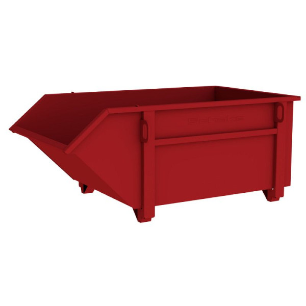 STEIN HGS Transportcontainer, 1000 L, Rubinrot RAL 3003, Beton, Ziegel, Holz, Metall, 80620.0001