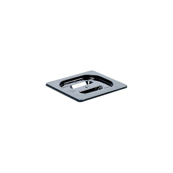 Stalgast GN-Deckel, Polycarbonat, schwarz, für GN 1/6 Behälter, GN1216001