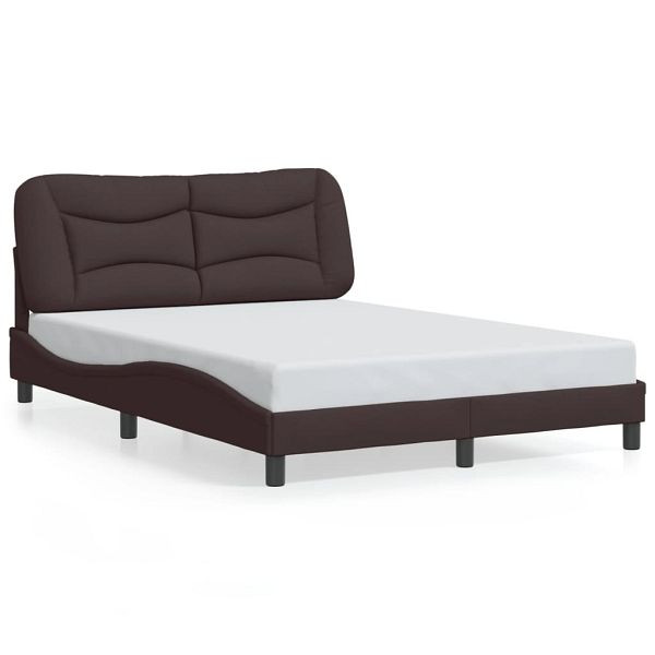 vidaXL Bettgestell mit Kopfteil Dunkelbraun 120x200 cm Stoff, 3207761