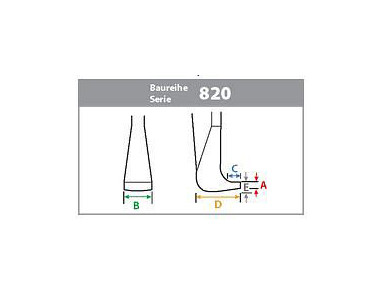 KUKKO 2 Abzughaken (Paar), A: 5 mm, B: 30 mm, C: 20 mm, D: 40 mm, E: 8 mm, 820-225-P
