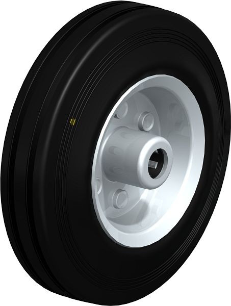 Blickle VE 125/12R-EL Rad aus Vollgummi, Schwarz, 483156