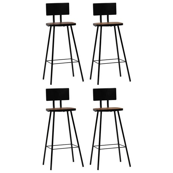 vidaXL Barhocker 4 Stück Massives Altholz, Top-Qualität, 245391
