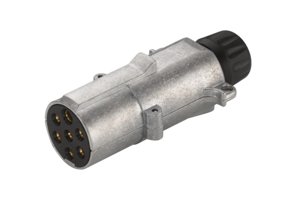HELLA Stecker, 24V, 7-polig, Stecker: Schraubkontakt, Metall, DIN/ISO: 1185, 8JA 003 831-001