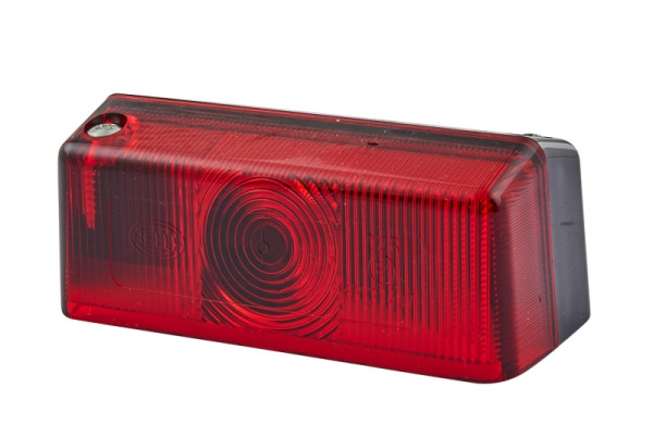 HELLA Lichtscheibe, Umrissleuchte, Halogen, ECE, Lichtscheibenfarbe: rot, seitlicher Anbau, 9EL 132 215-011