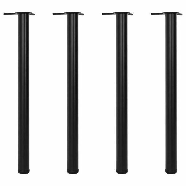 vidaXL 4 höhenverstellbare Tischbeine Schwarz 870 mm, 242140