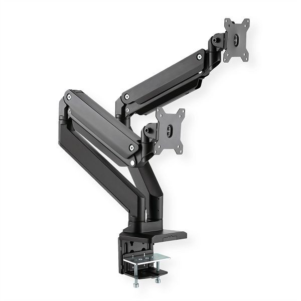 ROLINE LCD-Doppelarm, Tischmontage, Gasfeder, je 5 Gelenke, max. 15 kg, 17.03.1117