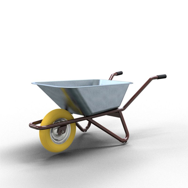STEIN HGS Schubkarre Polier Typ 25, ohne Muldenstütze mit PU-Rad, 80609.0004