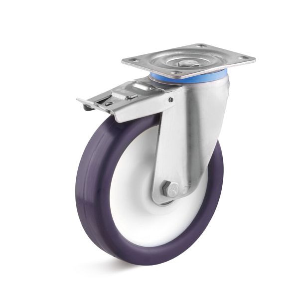 Torwegge Lenkrolle mit Doppelstopp, L-MV-EPUK-080-, 0029889