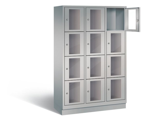 C+P Schließfachschrank Classic, H1800xB1200xT500mm, Farbe: Weißaluminium, 8020A324 S10010