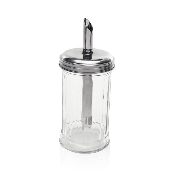 WAS Zuckerspender, 0,30 Liter, Glas/Edelstahl, VE: 6 Stück, 1491003