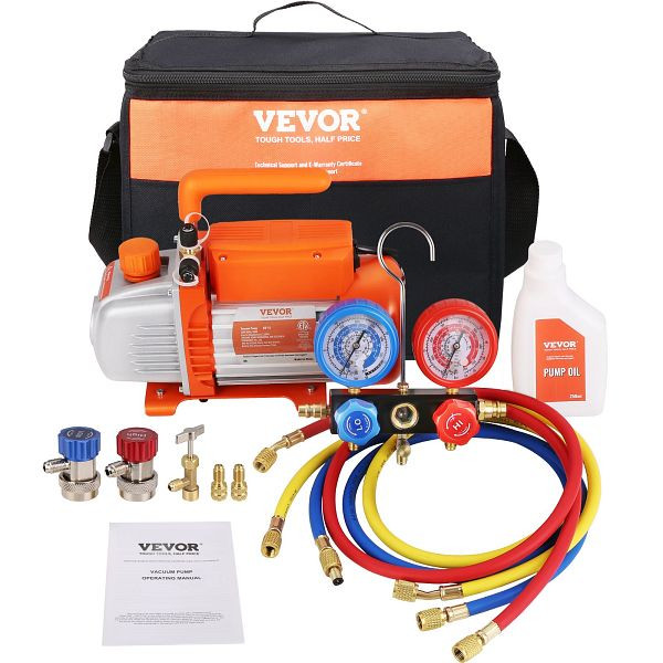 VEVOR Vakuumpumpe 100L/min Unterdruckpumpe 1-stufig 220V/50HZ 1440U/min 800-4000PSI (55-276bar), KD35CFM150WA11BIAV2