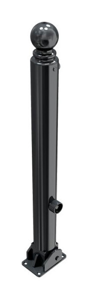 Schake Absperr-Stilpfosten Serie 485B Ø 82 mm, umlegbar, selbsteinrastende Verriegelung für Dübel Befestigung, Dreikantverschluss, 485FUB