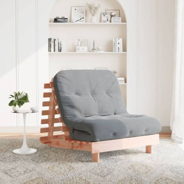 vidaXL Futon Schlafsofa mit Matratze 90x206x11 cm Massivholz Douglasie, 846764
