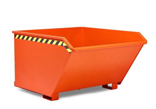 RR Industrietechnik Kippbehälter aus Stahl, 300 Liter Volumen, orange, 269841