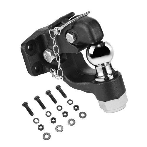 VEVOR Anhängerkupplung 9T, 50,8mm Kugel passend für 63,5-76,2mm Lünettenringe, inkl. Montagesatz, schwarze Pulverbeschichtung, TJXHTGDGQ2INLAH50V0