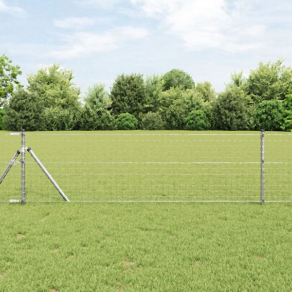 vidaXL Zaunpfosten 26 Stück Ø32 mm 80 cm Galvanisiertes Stahl, 3350145