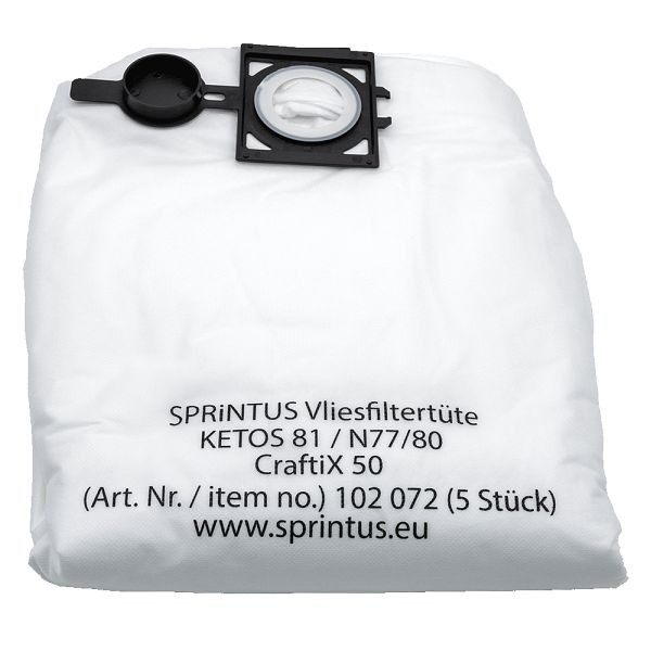 SPRiNTUS Vliesfiltertüte, N/77/80, Ketos 81, CraftiX 50, VE: 5 Stück, 102072