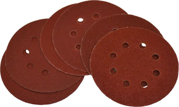 Güde Klett-Exzenterschleifscheiben-Set 125 mm 6-teilig, Körnung je 2x 60 / 80 / 100 K, 58161