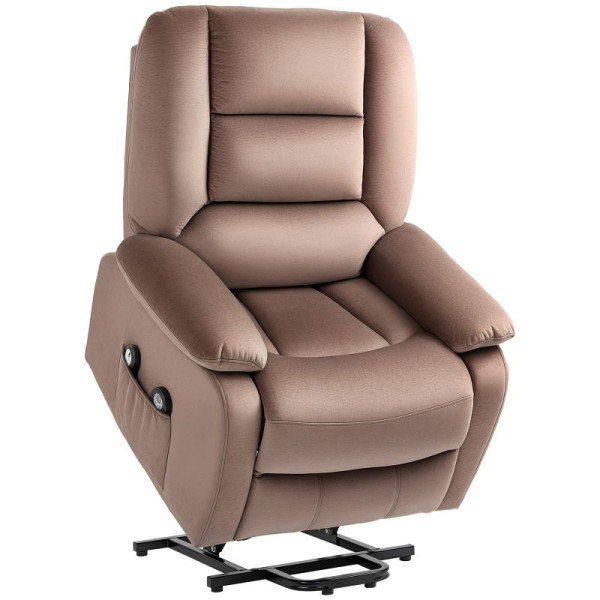 HOMCOM Aufstehsessel mit Massagefunktion, 90x93x110cm, Braun, 713-161V90BN