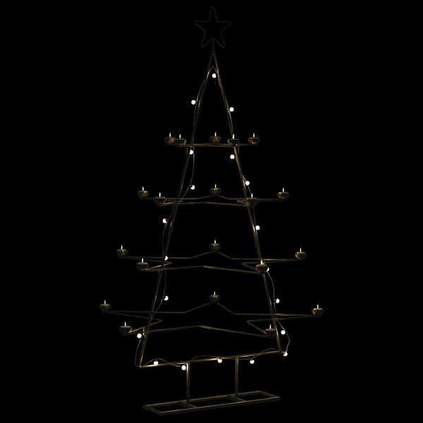 vidaXL Metall-Weihnachtsbaum für Dekorationen Schwarz 140 cm, 4018964