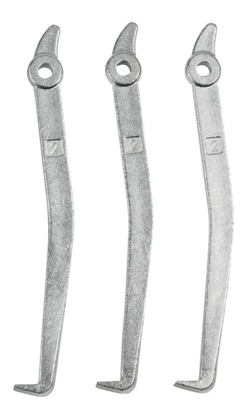 KUKKO 3 Abziehschenkel Satz, Spanntiefe Aussenabzieher 170 mm, Hakenfußstärke an der Spitze 2 mm, 221-2-165-S