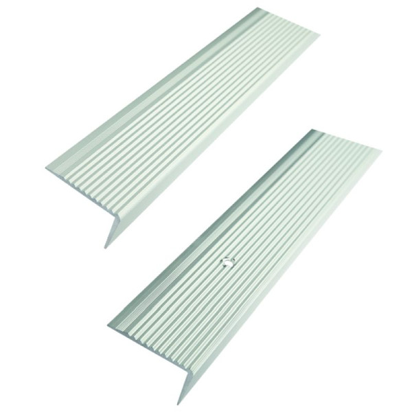 Stein HGS Treppenkantenprofil, geriffelt, 2700 mm / zum Aufkleben (ungebohrt), 36031-02