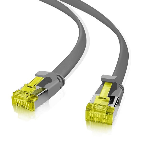 Helos ultra flaches Patchkabel U/FTP Cat 6a grau 2,0m, 205221