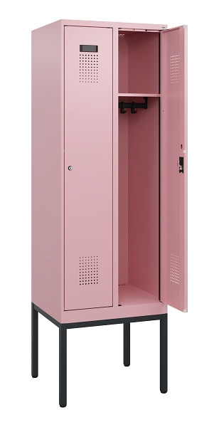 C+P Spind Evolo PLUS, Gestell, 2 Abteile, 1950x600x500mm, 3015/3015, Zylinderschloss, 0490305-20 S10051