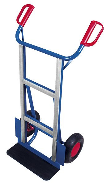 VARIOfit Gerätekarre, Außenmaße: 640 x 425 x 1.145 mm, RAL 5010 enzianblau, Radsatz: Luftbereifung, sk-1156