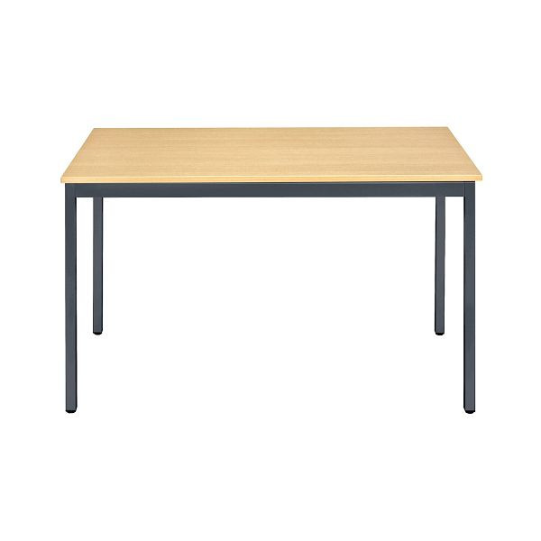 Bisley Mehrzwecktisch, Breite 1400 mm, Tiefe 800 mm, 19mm Tischstärke, 334 anthrazitgrau x BC buche, MT1408BC334