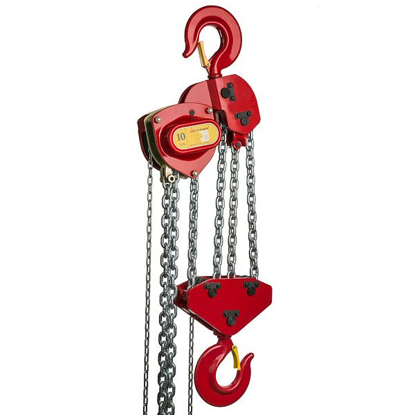 DELTA RED® Premium Stirnradkettenzug, mit Überlastschutz, 10t mit 3m Hubhöhe, DR.0.04410003.OP