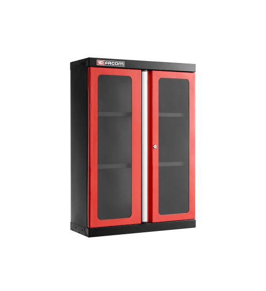 Facom JLS3 EINZELAUFSATZSCHRANK 2 GLASTÜREN ROT, JLS3-MHSPV