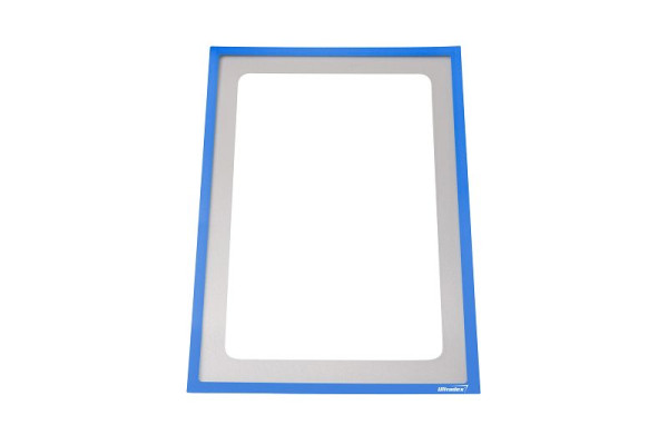 Ultradex Infotasche selbstklebend A4 hoch, mit Ausschnitt, blau, VE: 5 Stück, 879507