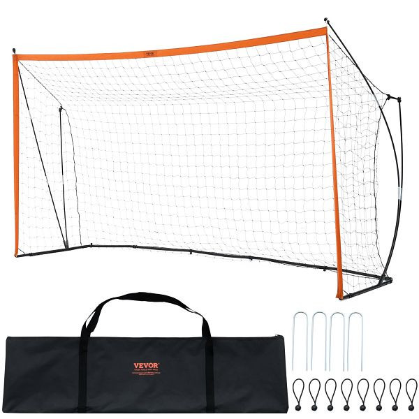 VEVOR 3,66x1,83m Tragbares Fußballtor Fußballnetz, Orange, TZDZBXZQMTZDPFS0RV0