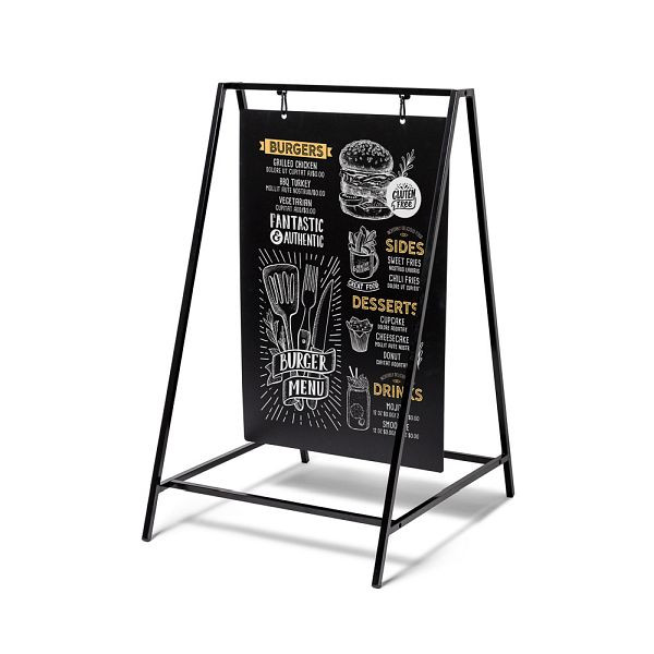 Showdown Displays Kreidetafel Kundenstopper Swing 50 x 70 cm Schwarz, ZPSW50x70