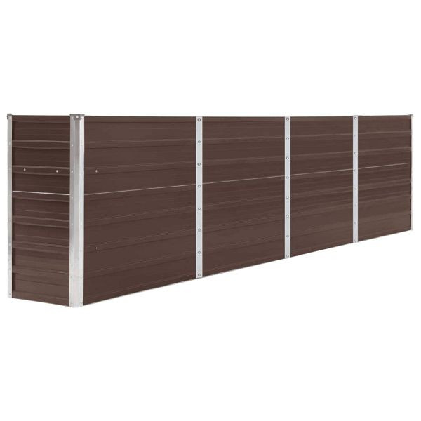 vidaXL Hochbeet 320 x 40 x 77 cm Verzinkter Stahl Braun, 47050