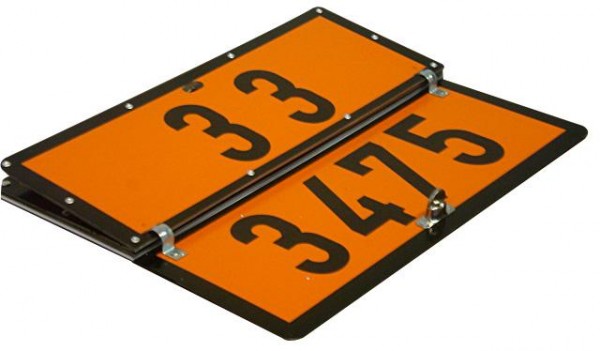 SIGNUM Warntafel mit 3 Klappteilen , zur Kennzeichnung von 30/1202, 33712003, 33/3475, Grundplatte Orange reflektierend, Stahlblech, K4400