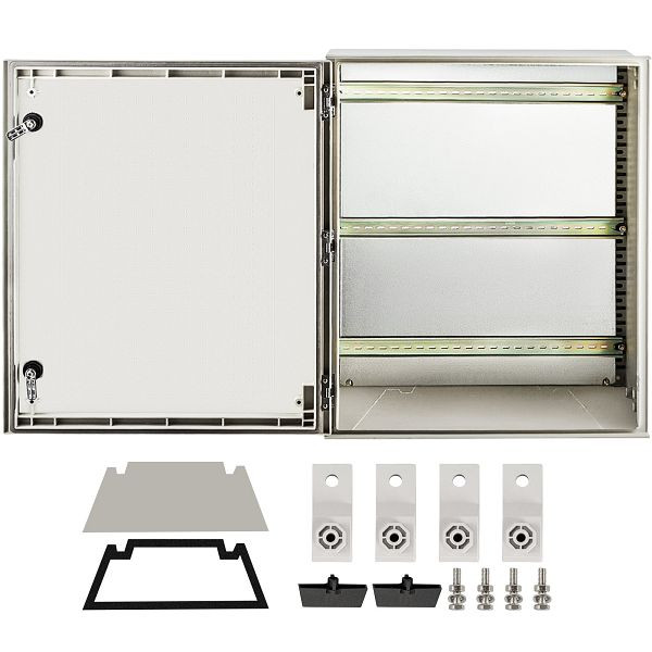 VEVOR Schaltschrank NEMA-Stahlgehäuse 60 x 50 x 23 cm NEMA 3X, IP66 wasserdicht und staubdicht, elektrisch für den Außen-/Innenbereich, DQXFSBLG60X50X231V0