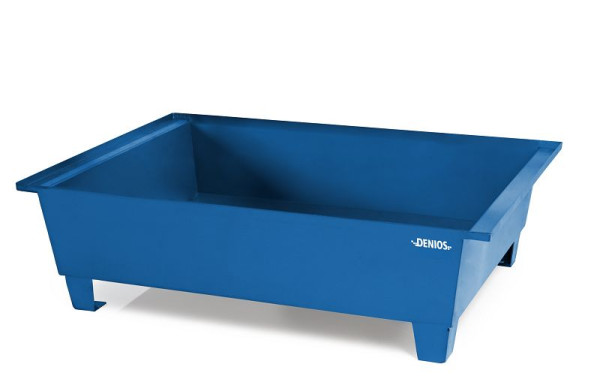DENIOS Auffangwanne aus Stahl für 2 Fässer à 200 Liter auf Europalette zur Direktlagerung, 328428