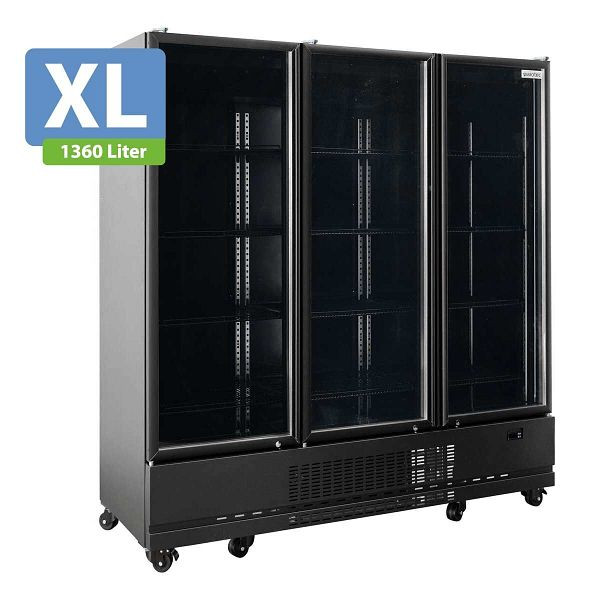 Vaiotec TOPLINE Getränkekühlschrank 3 Türen / 1360 Liter XL,"schwarz", 1640 x 742 mm, 12727