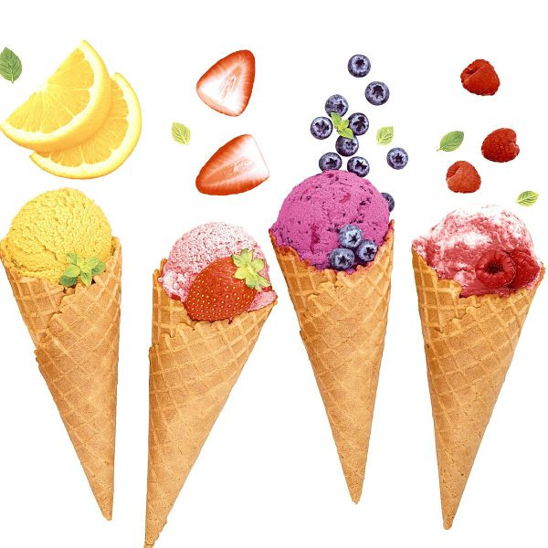 PAPER+DESIGN Lunchservietten Eiswaffeln - 33 x 33 cm, VE: 20 Stück, 201857