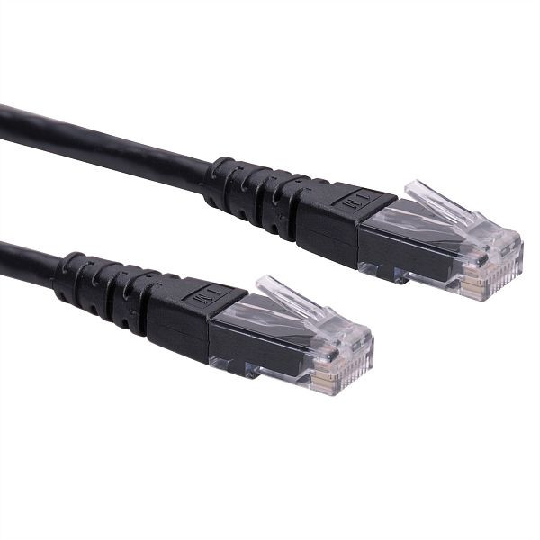 ROLINE Patchkabel Kategorie 6 (Class E) UTP, schwarz, 0,5 m, 21.15.1525