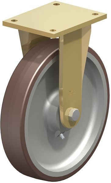 Blickle BS-GB 300K Stahlgeschweißte Schwerlast-Bockrolle, Blickle Besthane®, Braun, 754225