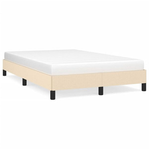 vidaXL Bettgestell Creme 120x190 cm Stoff, 3269610, 8721102434976