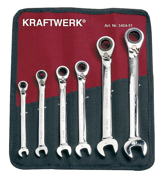 Kraftwerk Ratschen Ringgabelschlüssel Satz 6 teilig 8 10 12 13 17 19, 3404-51
