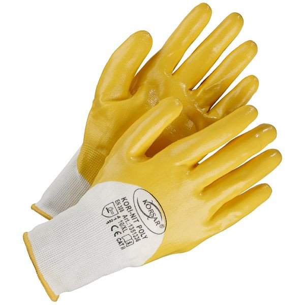 Korsar Kori-Nit Poly weiß-farbig in Größe 11, VE: 12 Paar, 1351336011