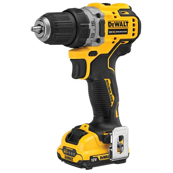 DeWalt 12 Volt / 2 Ah Akku-Bohrschrauber, robustes 2-Gang-Vollmetallgetriebe, DCD701D2-QW